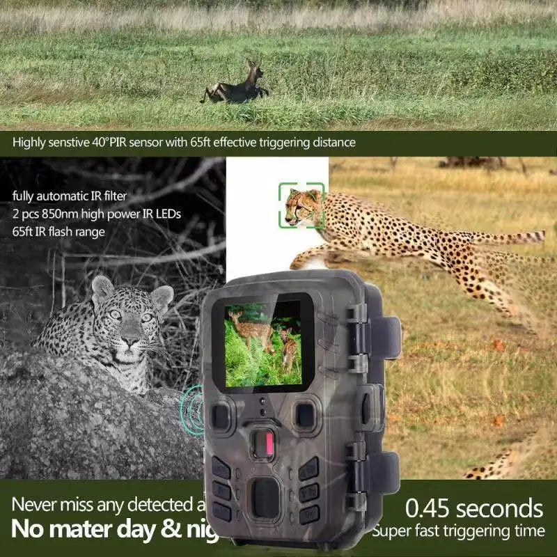 Hunting Trail Camera 24MP 1080P Outdoor Wildlife Cameras Surveillance Night Vision Photo Traps